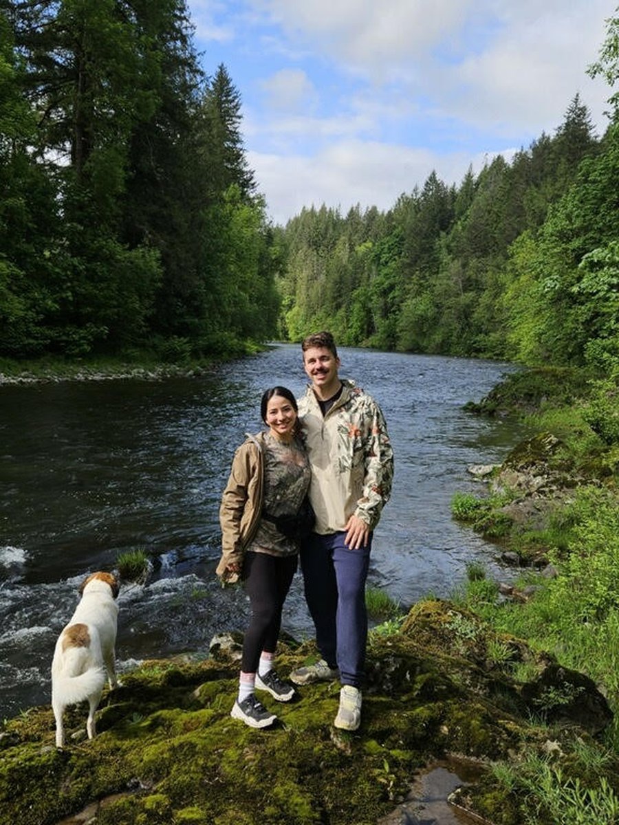 The Shaw family outdoors
